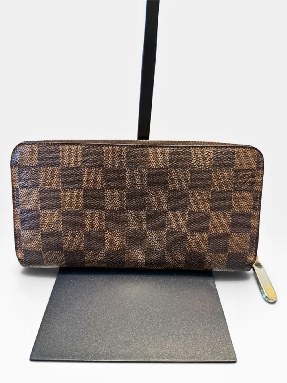 Louis Vuitton Authentic Zippy Wallet Damier Ebene in Brown Full Zip Organizer